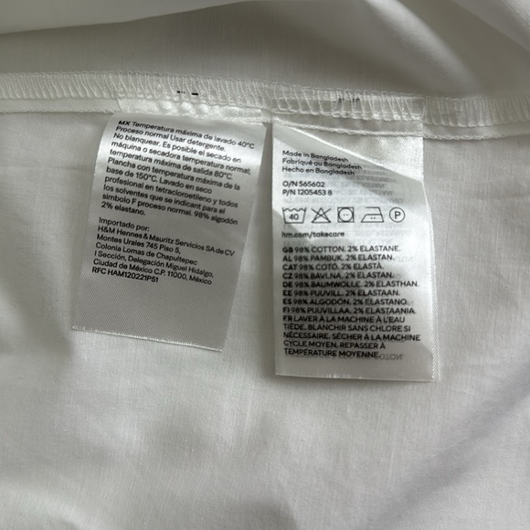 H&M White Dress Shirt Classic Formal Attire - Picture 9 of 9